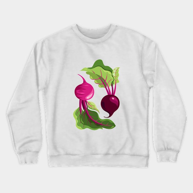 Two Beetroot Crewneck Sweatshirt by Zoe's Garden Prints